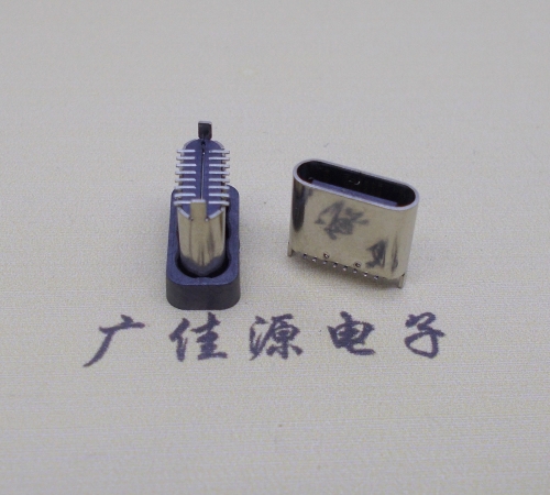 南京type c16p立贴插座5.0/5.5/6.0/6.5/6.8mm传输焊接充电头